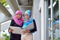 Close-up portrait of beautiful young Asian student study together