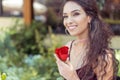 Close-up portrait of beautiful young woman Royalty Free Stock Photo