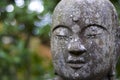 Close up picture of the stone Buddha Statue at the Eikando Temple in Kyoto, Japan Royalty Free Stock Photo