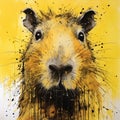 Close Up Portrait Of A Capybara By Bernard Buffet And Other Artists