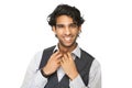 Close up portrait of a casual young man smiling Royalty Free Stock Photo