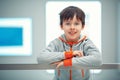 Close-up portrait of cheerful little boy Royalty Free Stock Photo