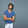 Close up portrait of a cheerful young man Royalty Free Stock Photo