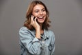 Close up portrait of a cheery pretty teenage girl Royalty Free Stock Photo