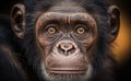 Close up portrait of a chimpanzee, generative AI