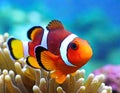 Close-up portrait of a clown fish Royalty Free Stock Photo