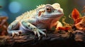 Close up portrait of a crested lizard (Gekko Royalty Free Stock Photo