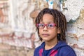 Close up portrait of a cute African American boy Royalty Free Stock Photo