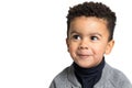 Cute afro american kid with naughty facial expression Royalty Free Stock Photo