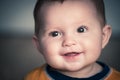 Close up portrait of cute happy baby smiling Royalty Free Stock Photo