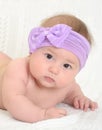 Close-up portrait of cute little baby girl Royalty Free Stock Photo