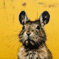 Robert Jones: Bunny Portrait - Yellow And Black Artwork