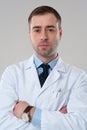 Close-up portrait of doctor with crossed arms Royalty Free Stock Photo