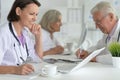 Portrait of a doctors working at hospital