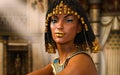 Close Up Portrait Of Egyptian Pharaoh Queen Cleopatra Royalty Free Stock Photo