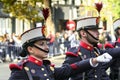 Female Spanish Royal Guard marching