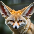 Close-Up Portrait of a Fennec Fox