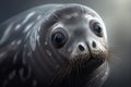 Close-up portrait of a fur seal - Generative AI