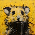 Close Up Portrait Of A Hamster: A Vibrant And Hyper Realistic Art Collection