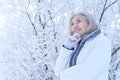 Close up portrait of happy beautiful senior woman Royalty Free Stock Photo