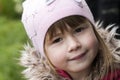 Close-up portrait of happy smiling pretty little girl Royalty Free Stock Photo