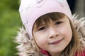 Close-up portrait of happy smiling pretty little girl Royalty Free Stock Photo