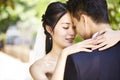 Loving asian newly-wed Royalty Free Stock Photo