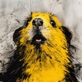 Close Up Portrait Of A Lemming: A Vibrant And Hyper Realistic Artwork