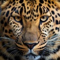 Close-up portrait of a leopard, Panthera onca Royalty Free Stock Photo