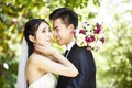 Loving asian newly-wed Royalty Free Stock Photo