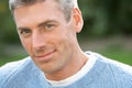 Close Up Portrait Of Man Standing Outside