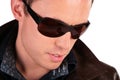 Close-up portrait of man in sunglasses