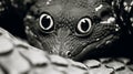 Close-up Portrait Of A Meticulously Detailed Reptile In Rollei Prego 90 Style