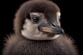 Close up portrait of a penguin chick