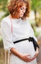 Close up portrait pregnant woman Royalty Free Stock Photo