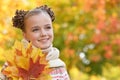 Close-up portrait of pretty little girl resting Royalty Free Stock Photo