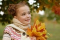 Close-up portrait of pretty little girl resting Royalty Free Stock Photo