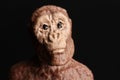 Close up portrait of a primitive man doll Royalty Free Stock Photo