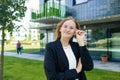 Portrait of successful woman in urban background. Business people concept Royalty Free Stock Photo