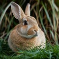 Close up portrait of rabbit