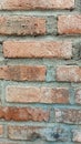 Close-up Portrait of a Red Brick Wall Detail Royalty Free Stock Photo