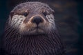 Close up portrait of a sea otter