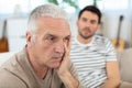 close-up portrait senior man thinking about something Royalty Free Stock Photo