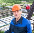 Close up portrait of senior manual worker Royalty Free Stock Photo