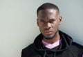 Close up portrait of a serious african american young man Royalty Free Stock Photo