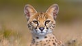 close-up portrait of a serval cat Royalty Free Stock Photo
