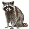 A Close-Up Portrait of a Sitting Raccoon Royalty Free Stock Photo