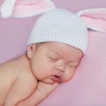 Close- up portrait of a sleeping baby Royalty Free Stock Photo