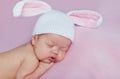 Close- up portrait of a sleeping baby Royalty Free Stock Photo