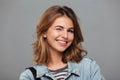 Close up portrait of a smiling happy teenage girl Royalty Free Stock Photo